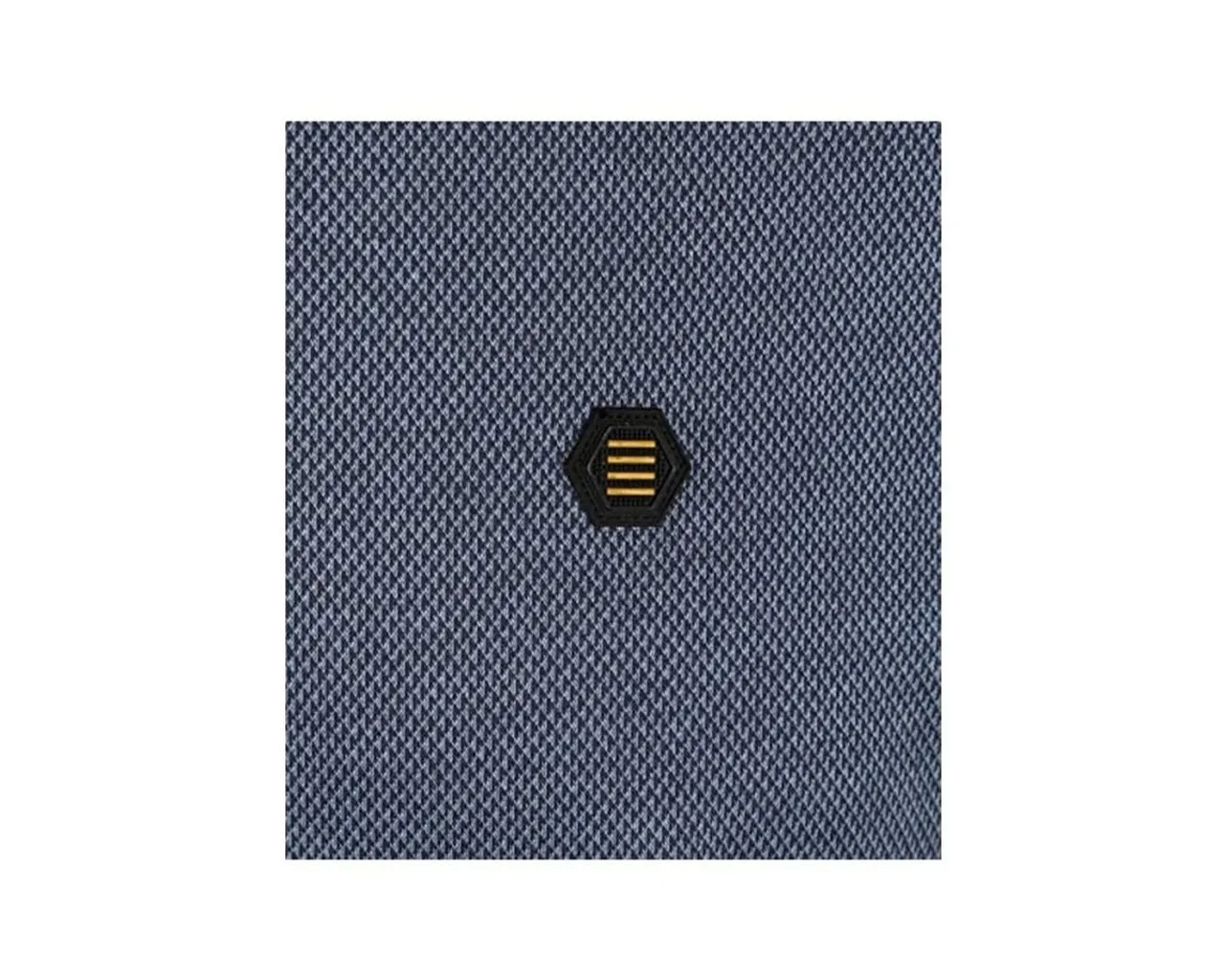 NO EXCESS Poloshirt blau passform textil (1-tlg)
