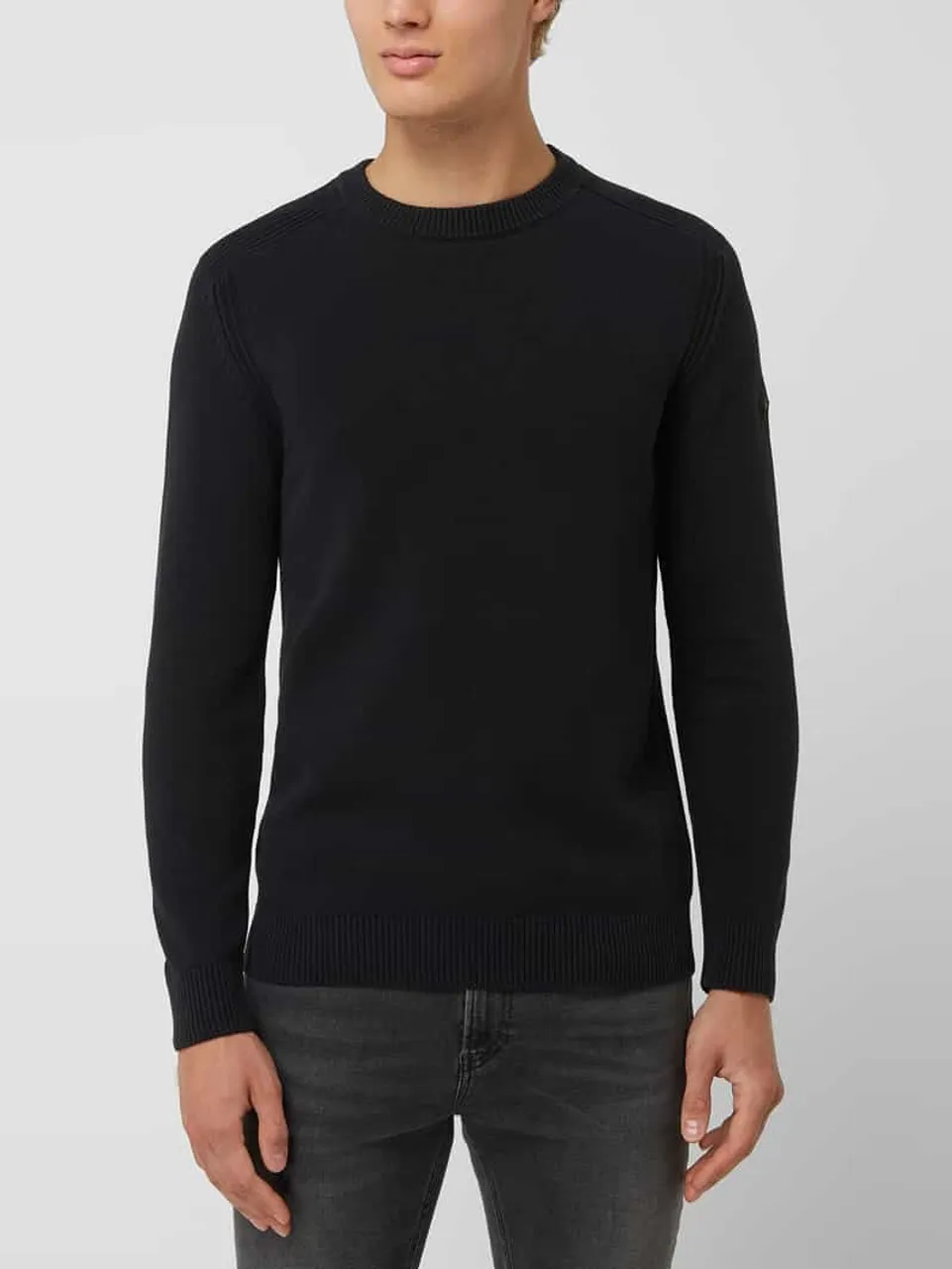 NO EXCESS Pullover aus Baumwolle in Black