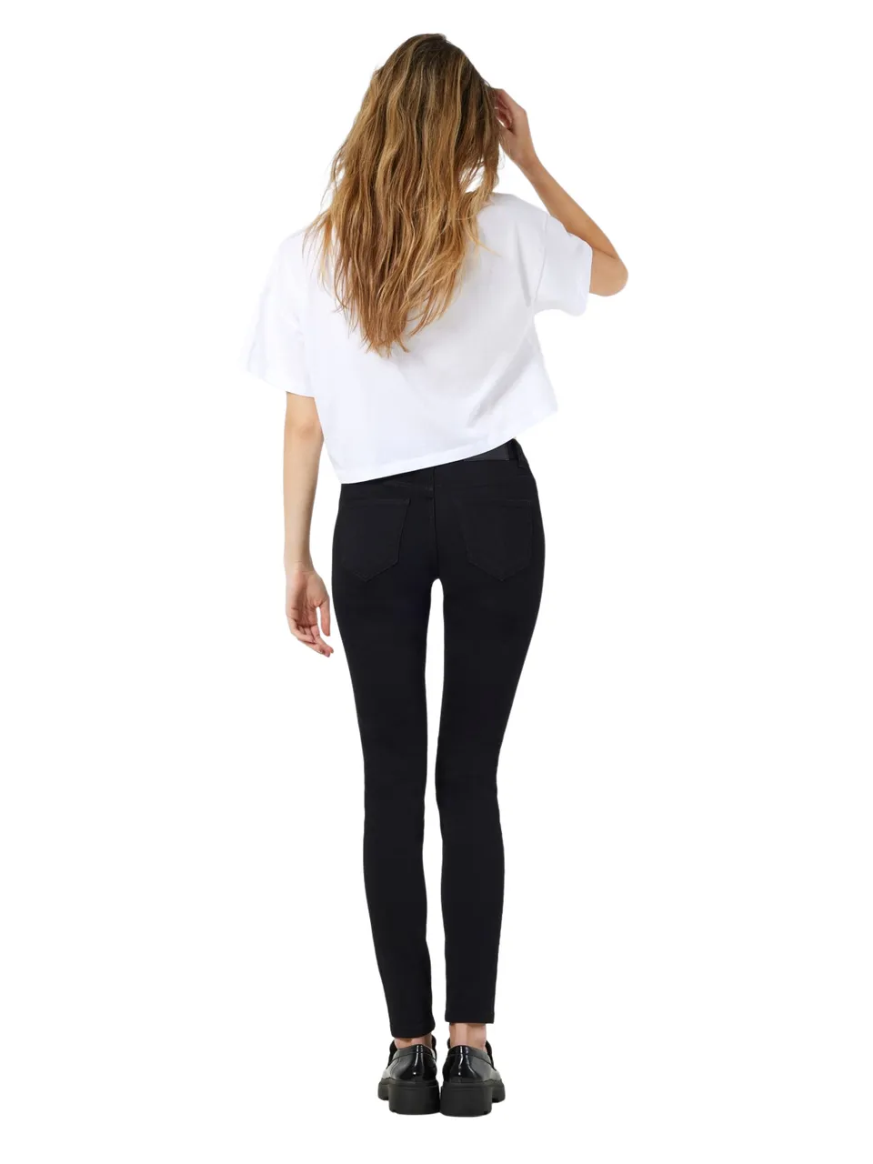 Noisy May Damen Jeans NMALLIE Skinny Fit Schwarz - Black