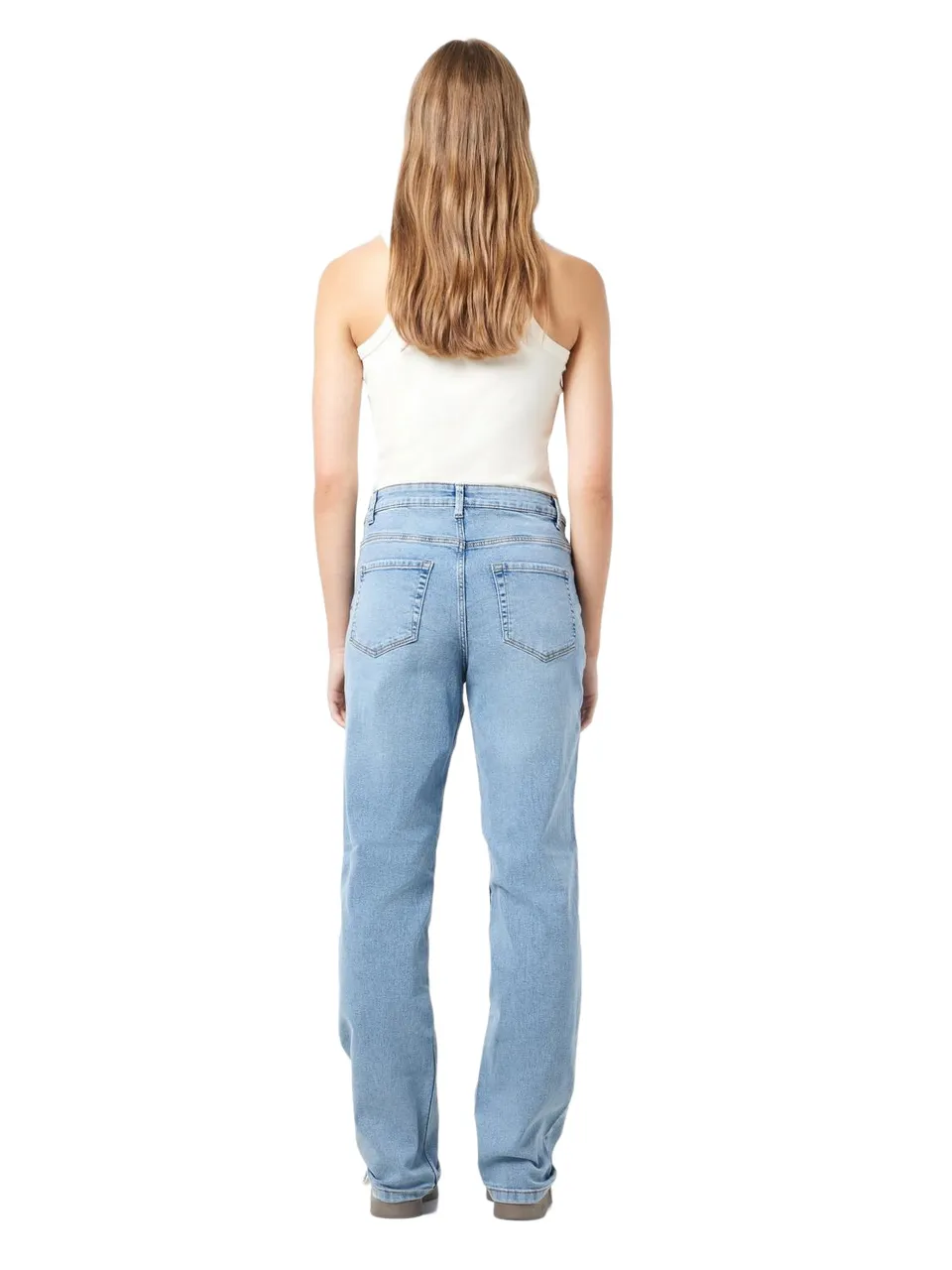 Noisy May Damen Jeans NMGUTHIE Straight Fit Blau - Light Blue Denim