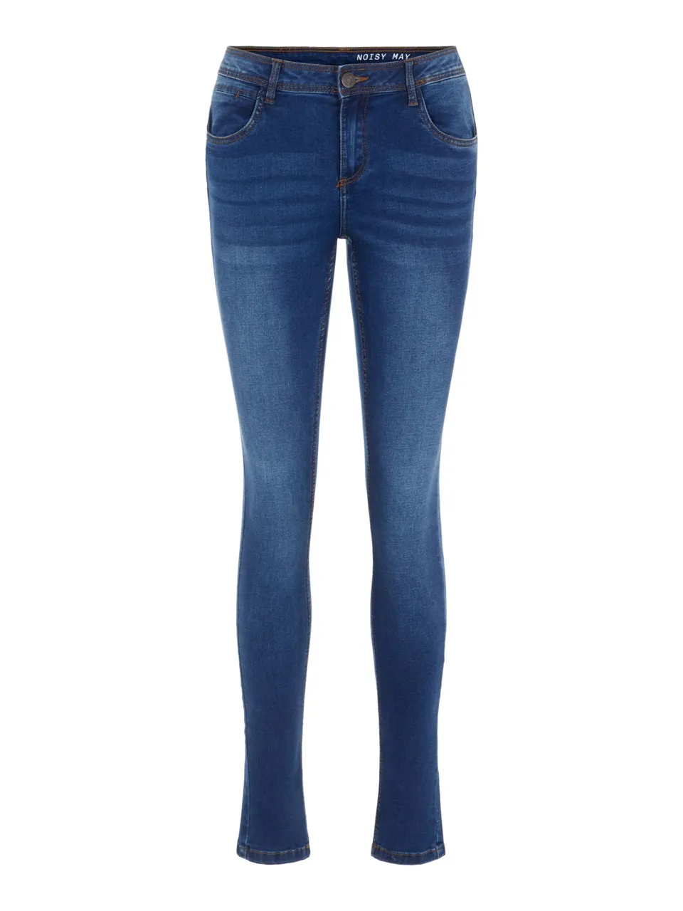 Noisy May Damen Jeans NMJEN NR S.S SHAPER JEANS VI021MB - Slim Fit - Blau - Medium Blue