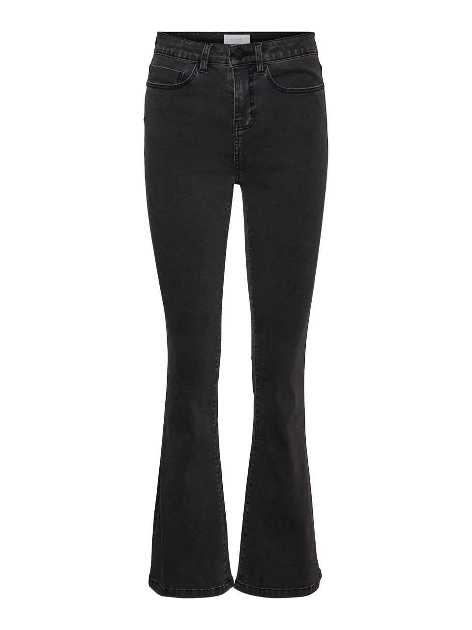 Noisy May Damen Jeans NMSALLIE HW FLARE VI069DG - Flare Fit - Grau - Dark Grey