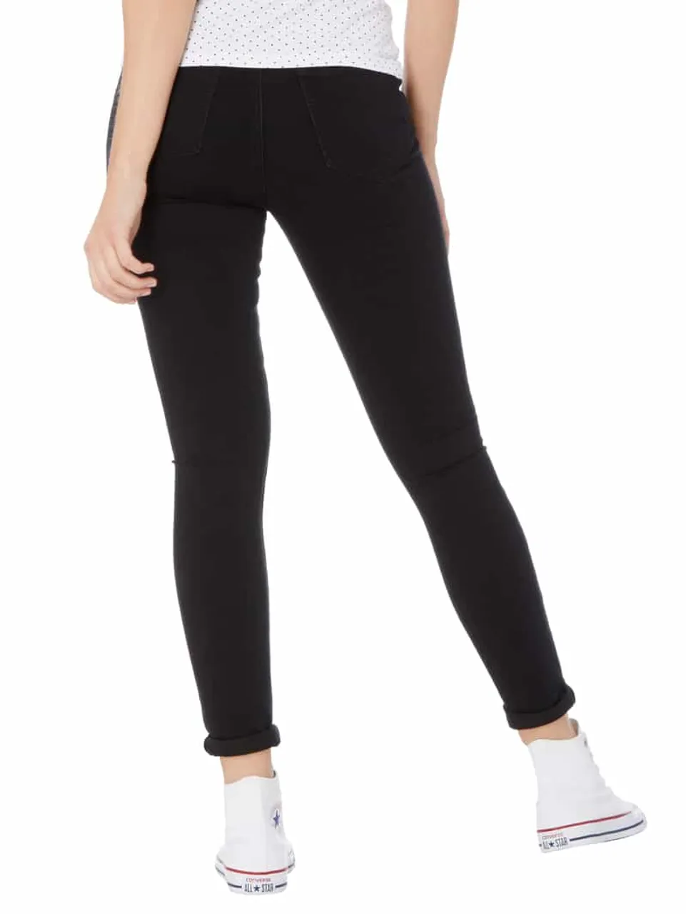 Noisy May Skinny Fit Jeans aus Coloured Denim in Black