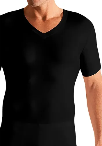Novila Herren T-Shirt schwarz Baumwolle unifarben