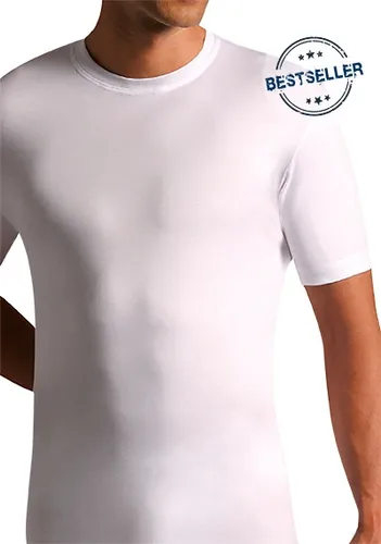 Novila Herren T-Shirt weiß Baumwolle unifarben