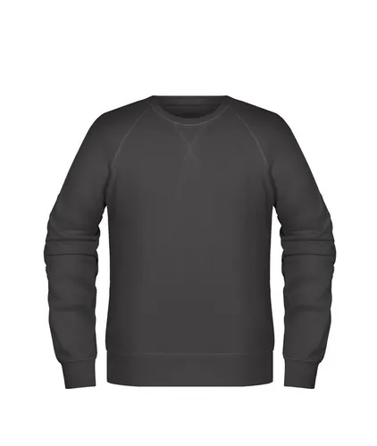 Novux Sweater Organic Cotton Herren Sweatshirt farbe dark gray (1-tlg) aus Baumwolle