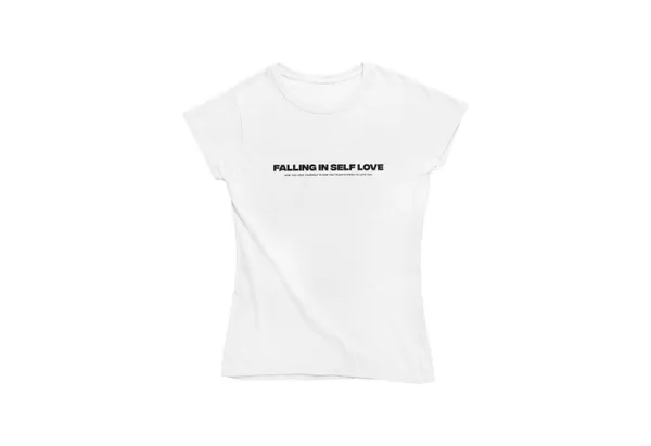 Novux T-Shirt Self love Damen Tshirt Farbe Weiß (1-tlg) aus Baumwolle