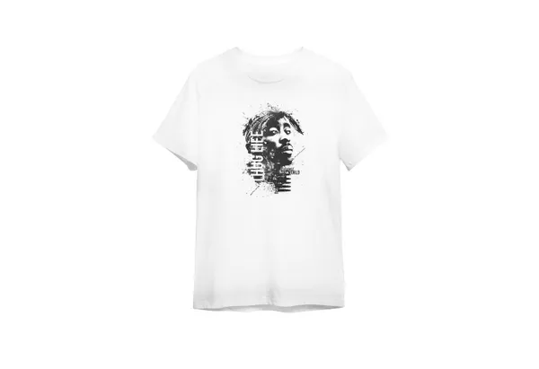 Novux T-Shirt THUG LIFE 2PAC Herren Tshirt Farbe Weiß (1-tlg) aus Baumwolle