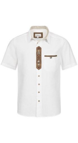 Nübler Trachtenhemd »Trachtenhemd Kurzarm Romus in Weiß von Nübler Größe M«