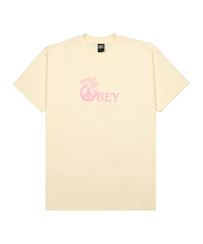 Obey Peace Angel T-Shirt Gelb