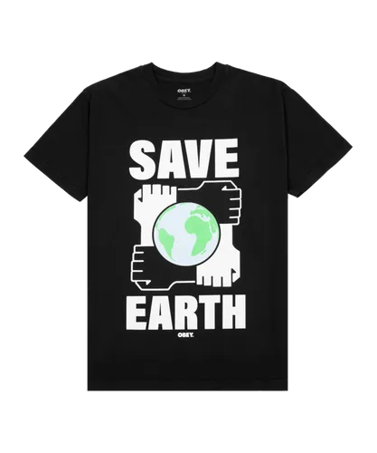 Obey Save Earth T-Shirt Schwarz