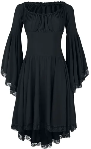 Ocultica Jerseykleid Mittellanges Kleid schwarz in L