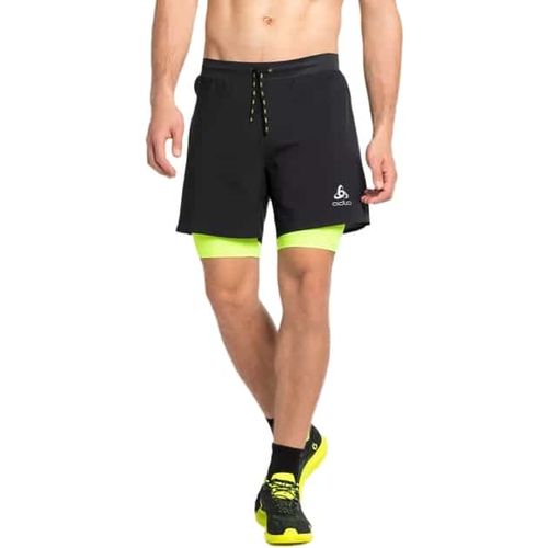 Odlo 2-in-1 Shorts Axalp Trail 6 Inch Herren (Schwarz S) Runningbekleidung