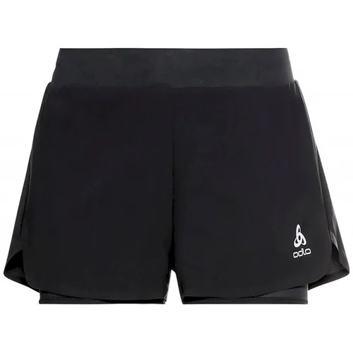 Odlo Zeroweight 3 Inch 2-in-1 Short - Trailrunning Shorts - Damen Black L - Inseam 3"