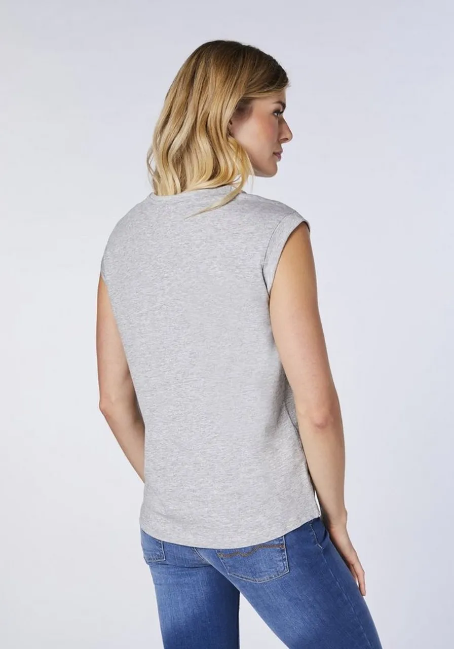 Oklahoma Jeans Print-Shirt mit buntem Frontprint