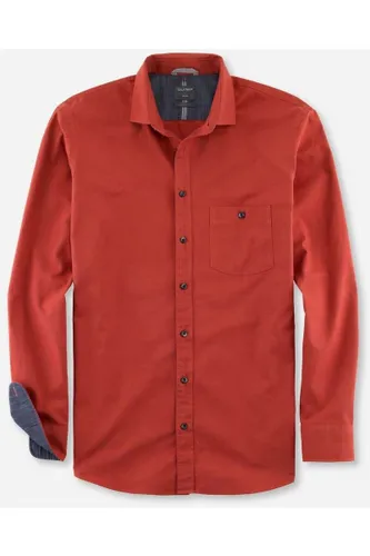 OLYMP Casual Modern Fit Hemd rot, Einfarbig