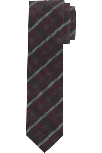 OLYMP Krawatte blau/rot/weiss, Gemustert und gestreift