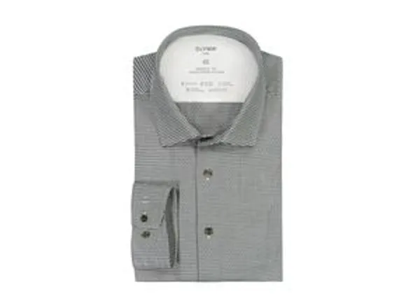 OLYMP Luxor, modern fit Hemd mit Pepita-Muster, 24/Seven Dynamic Flex Shirt