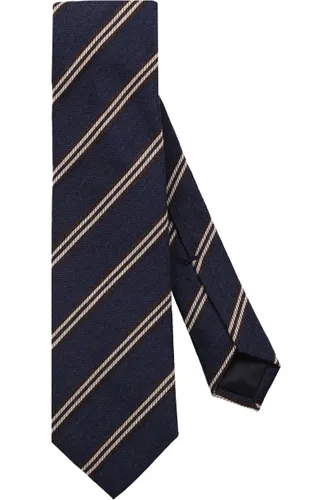 OLYMP SIGNATURE Krawatte blau/braun/weiss, Gestreift