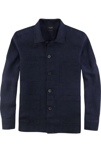 OLYMP SIGNATURE Soft Business Tailored Fit Hemdjacke nachtblau, Einfarbig
