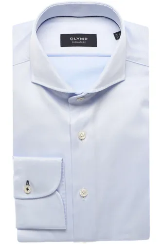 OLYMP SIGNATURE Tailored Fit Hemd hellblau, Einfarbig