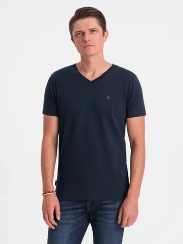 OMBRE T-Shirt Herren V-NECK-T-Shirt mit Elastan