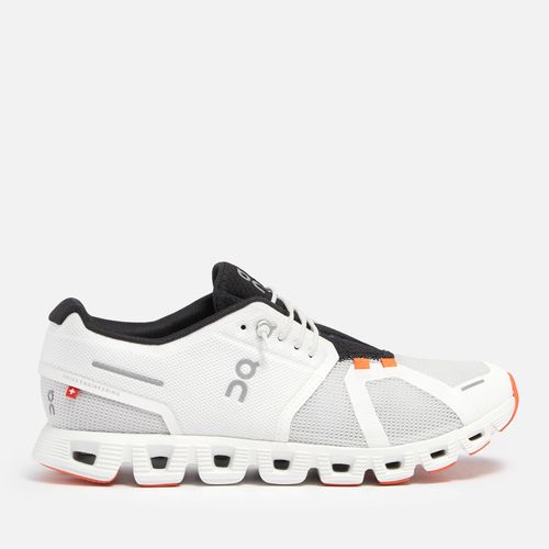 ON Men's Cloud 5 Push Running Trainers - White/Flame - UK 7