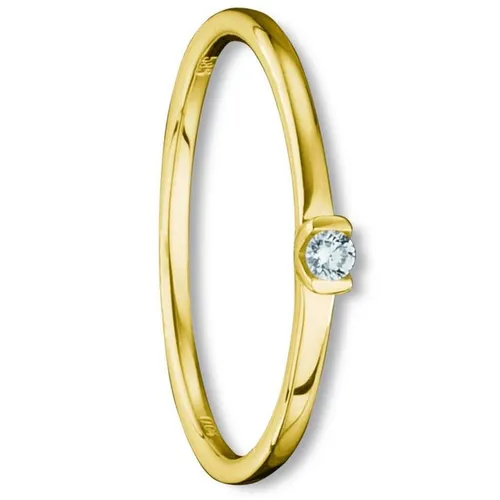 ONE ELEMENT Diamantring 0.04 ct Diamant Brillant Ring aus 585 Gelbgold, Damen Gold Schmuck