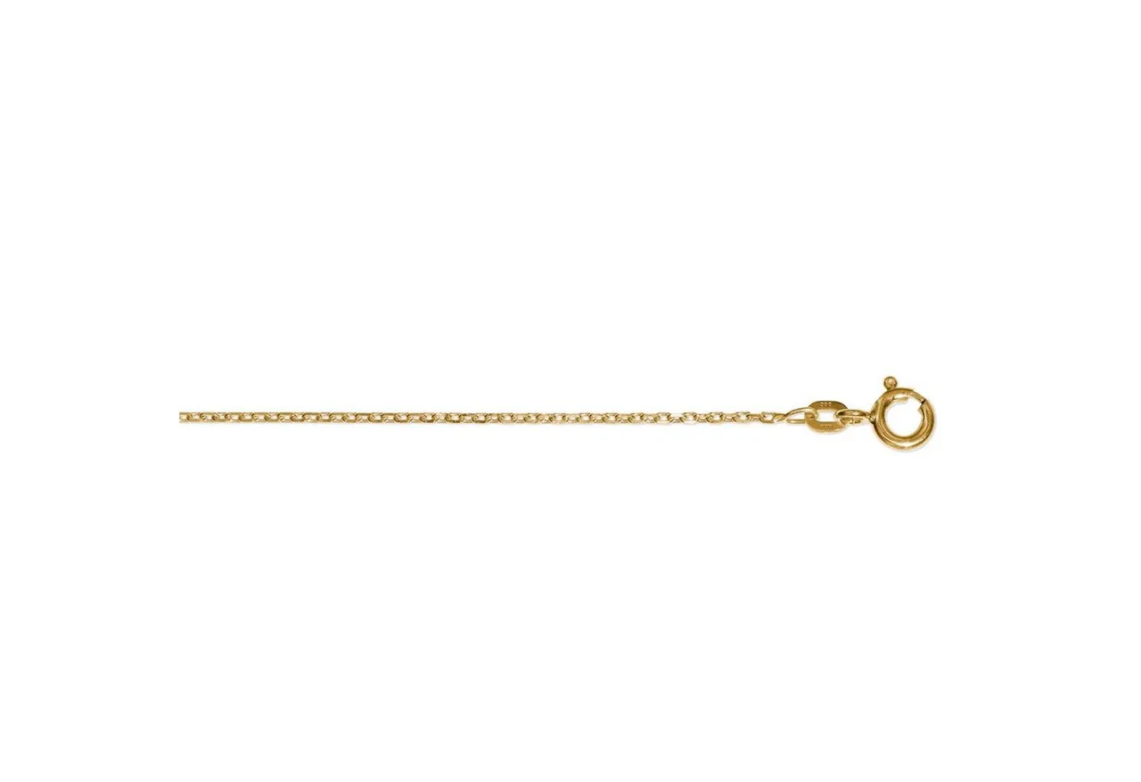 ONE ELEMENT Goldkette Halskette aus 585 Gelbgold Ø 1,30 mm, Damen Gold Schmuck Rundankerkette