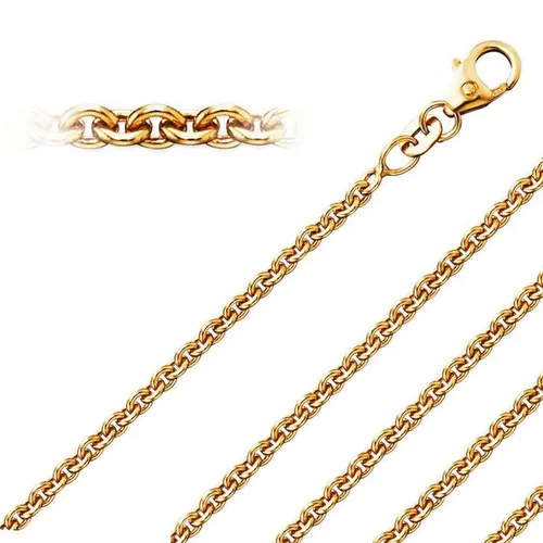 ONE ELEMENT Goldkette Halsketten Rundankerkette aus 333 Gelbgold