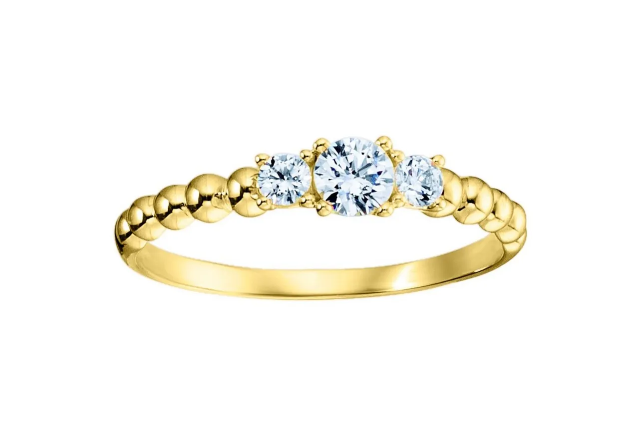ONE ELEMENT Goldring Zirkonia Ring aus 333 Gelbgold, Damen Gold Schmuck