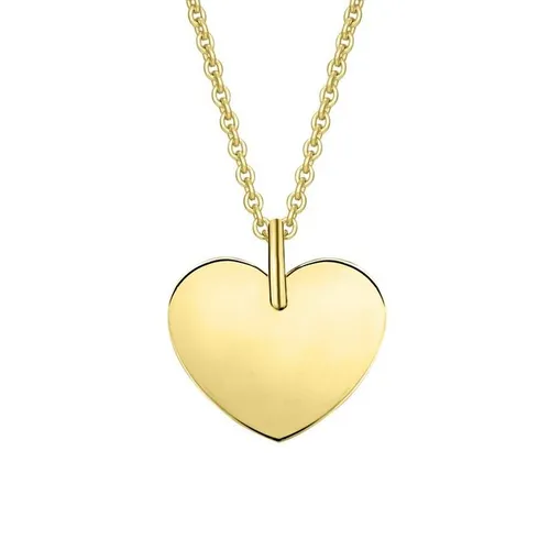 ONE ELEMENT Kettenanhänger Herz ohne Gravur Herz Anhänger aus 333 Gelbgold, Damen Gold Schmuck Herz ohne Gravur