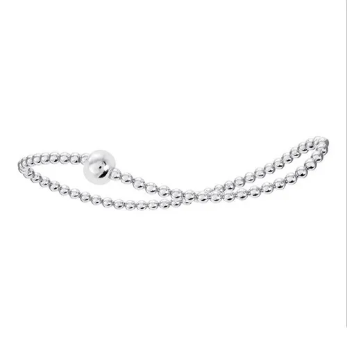 ONE ELEMENT Silberarmband Armband aus 925 Silber Ø 54,0 mm mit Gummiband, Damen Silber Schmuck Kugelkette