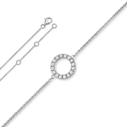 ONE ELEMENT Silberarmband Zirkonia Kreis Armband aus 925 Silber 18 cm Ø, Damen Silber Schmuck Kreis