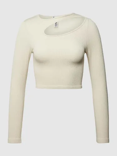 Only Cropped Longsleeve mit Cut Out Modell 'GWEN' in Offwhite