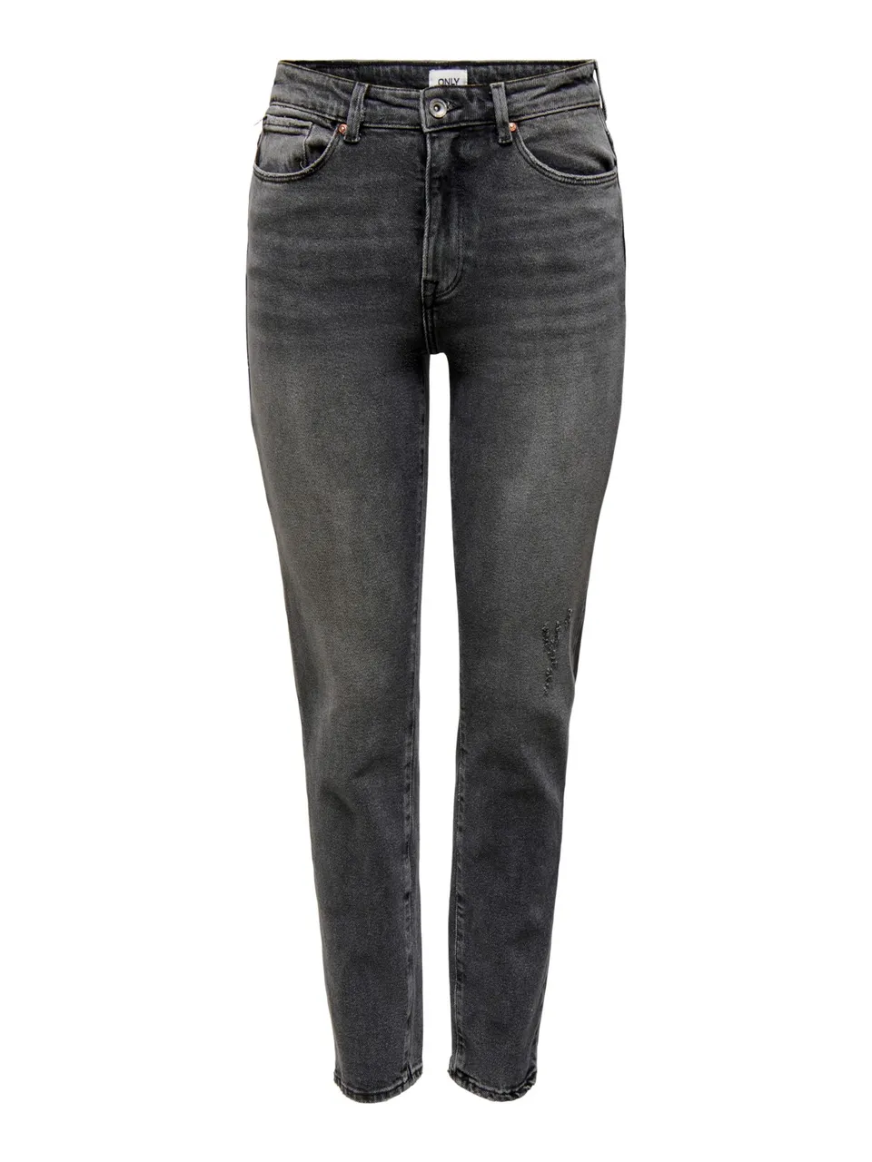 Only Damen Jeans ONLEMILY CRO614 - Straight Fit - Grau - Dark Grey Denim