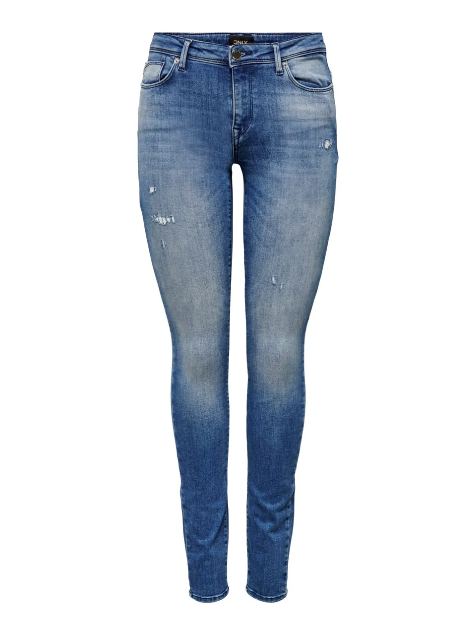 Only Damen Jeans ONLSHAPE LIFE REG SKINNY DNM REA540 - Skinny Fit - Blau - Medium Blue Denim