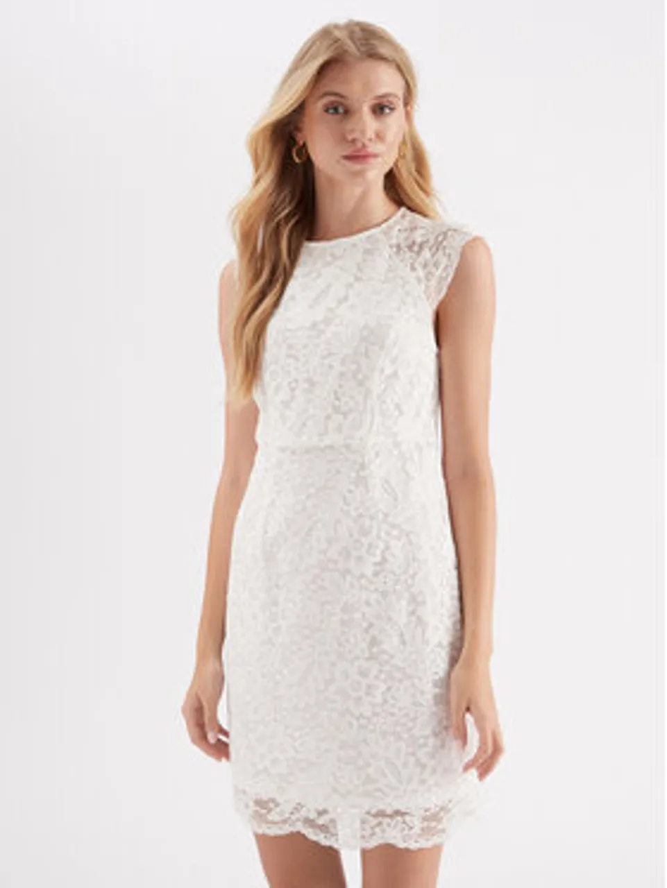 ONLY Kleid für den Alltag 15300707 Weiß Tight Fit