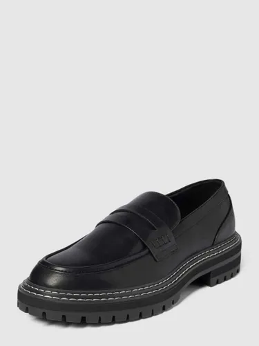 Only Loafers mit Kontrastnähten in Black
