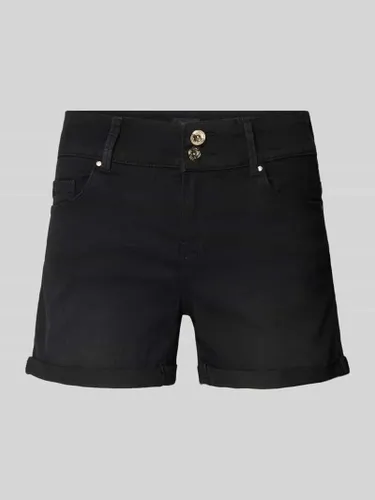 Only Regular Fit Jeansshorts im 5-Pocket-Design Modell 'CARMEN' in Black