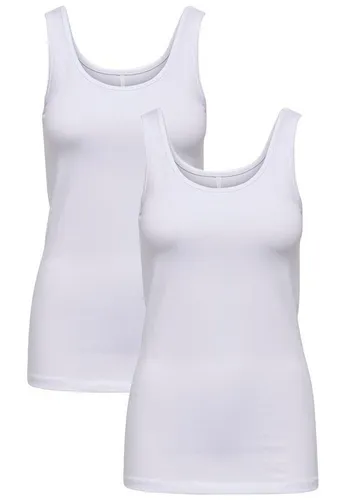 ONLY Shirttop Tank Top 2-er Stück Pack Basic Shirt Set ONLLIVE (2-tlg) 4359 in Weiß-2