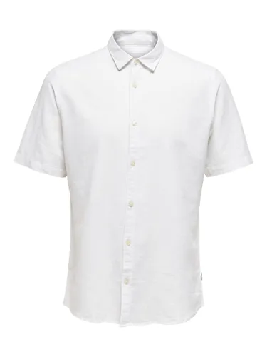 ONLY & SONS Herren Onscaiden Linen Shirt Noos Hemd