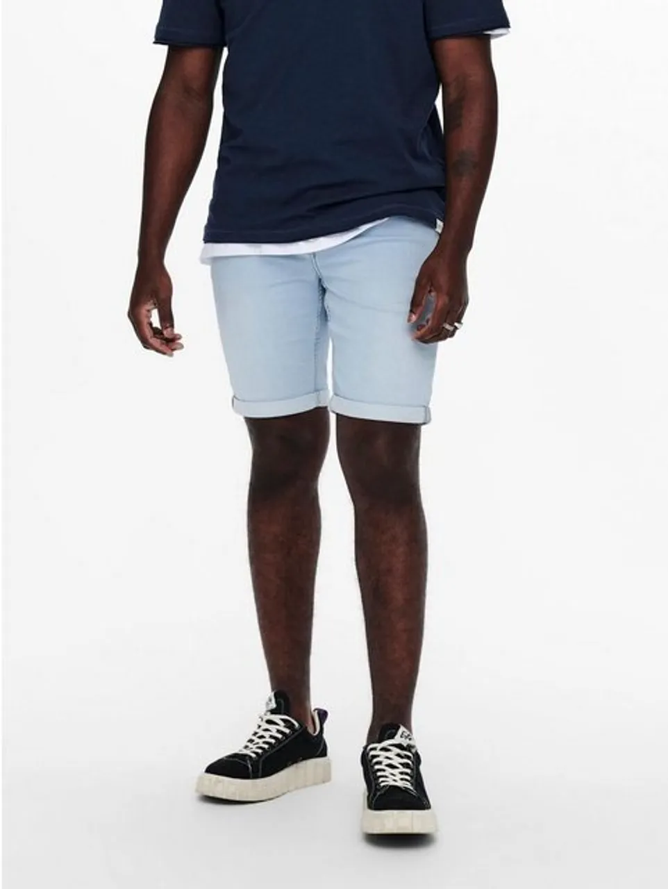 ONLY & SONS Jeansshorts Denim Capri Jeans Shorts 3/4 Bermuda Pants ONSPLY 5021 in Blau