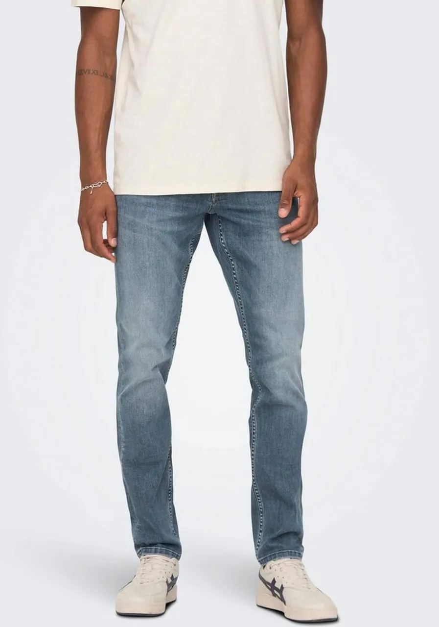 ONLY & SONS Slim-fit-Jeans OS ONSLOOM SLIM BLUE GREY 40 mit Destroyed Effekt