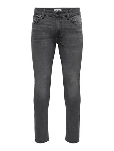 ONLY & SONS Slim-fit-Jeans Slim Fit Jeans Basic Hose Stoned Washed Denim Pants ONSLOOM 5615 in Hellgrau