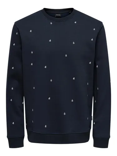 ONLY & SONS Sweatshirt Weicher Pullover Basic Sweatshirt 6912 in Dunkelblau