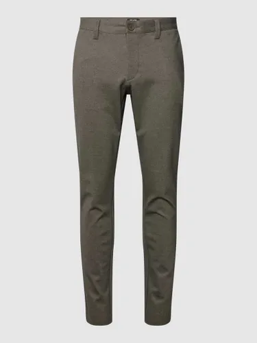 Only & Sons Tapered Fit Stoffhose mit Fischgratmuster in Oliv