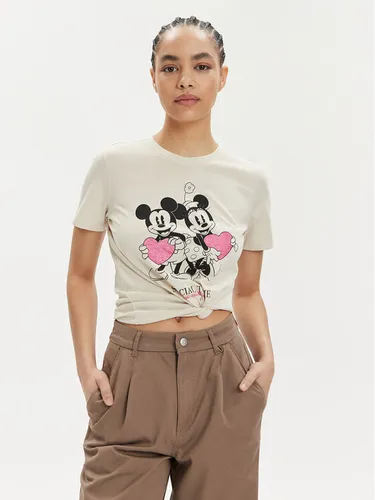 ONLY T-Shirt Mickey 15317991 Beige Regular Fit