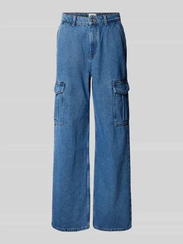 Only Wide Fit Jeans im Cargo-Look Modell 'HOPE' in Jeansblau