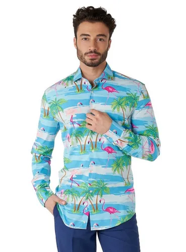 Opposuits T-Shirt Flaminguy Hemd Südseefeeling zum Anziehen